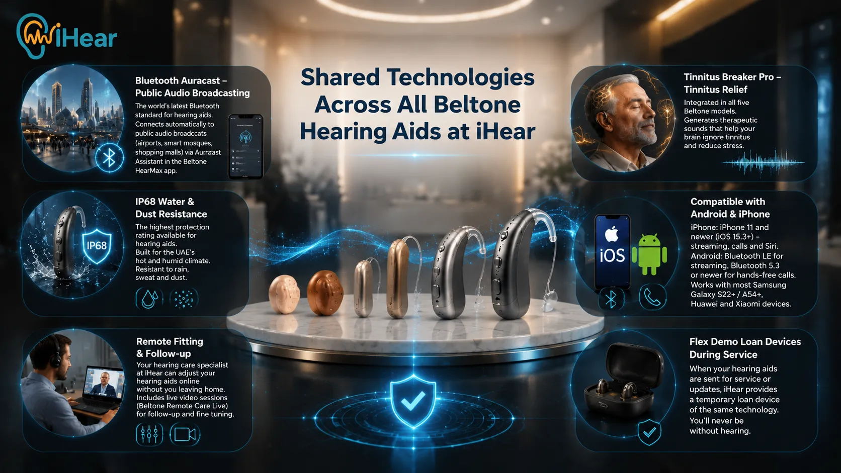 Whichever model you choose, these technologies are found across the Beltone lineup: