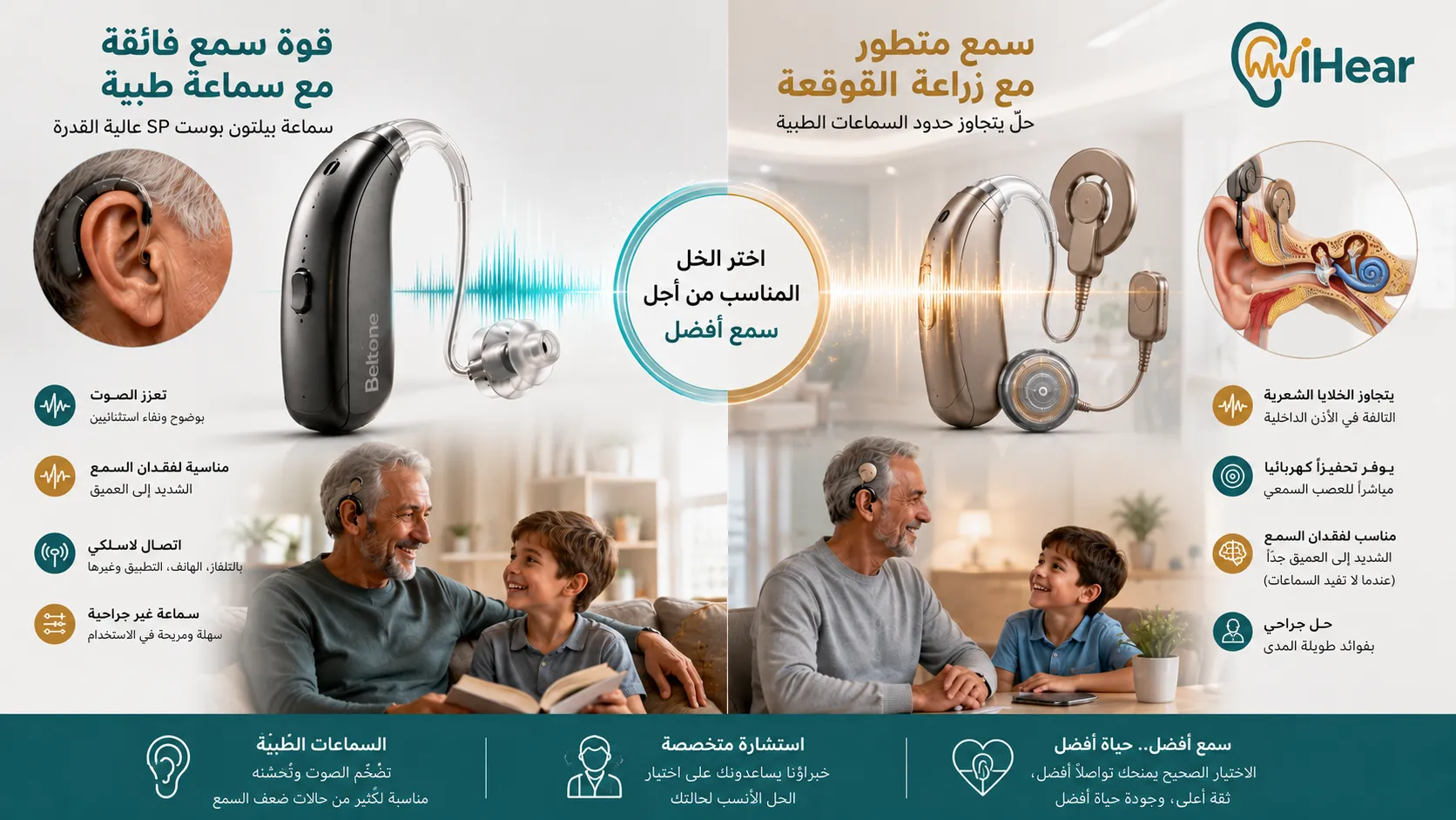 Beltone Boost SP hearing aid or cochlear implant