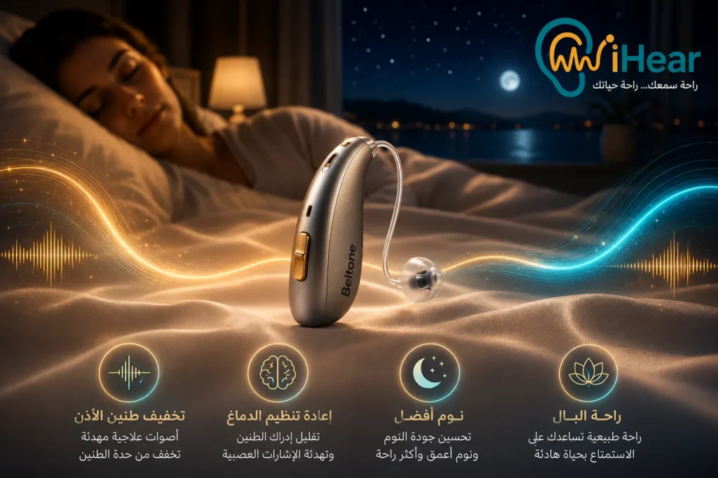 علاج طنين الأذن في سماعة بيلتون بوست ماكس إس
