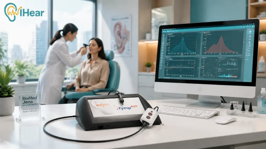 جهاز تحليل الأذن الوسطى eTYMP USB — قياس طبلة الأذن والمنعكس الصوتي من BioMed Jena