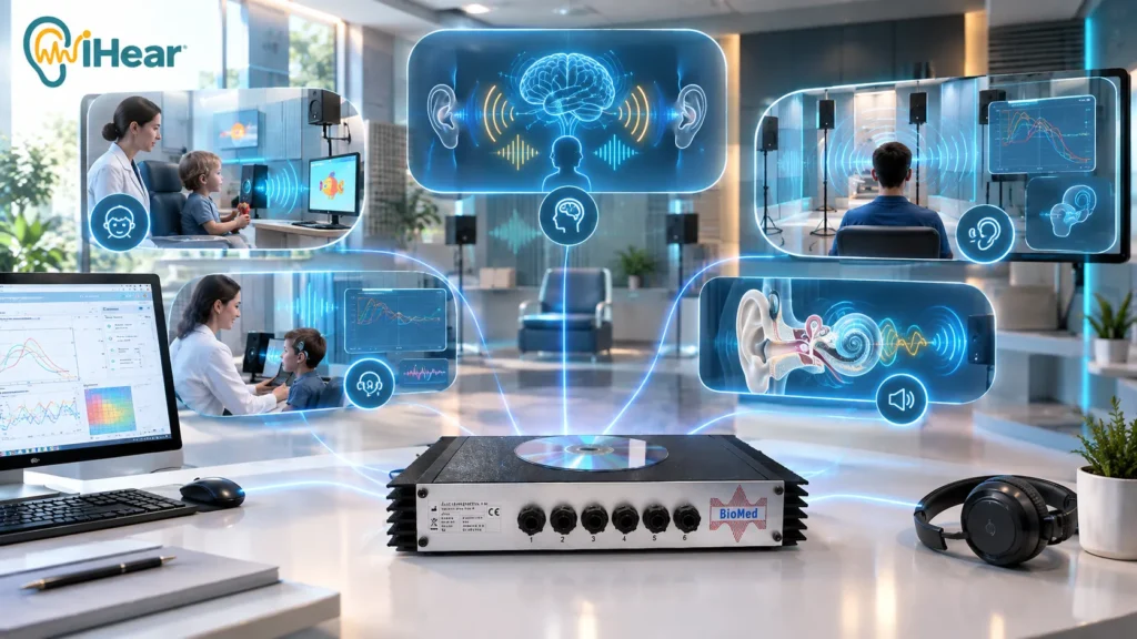 الاستخدامات السريرية لجهاز AudioBox مضخم صوت للمجال الحر لأوديومتري الأطفال 1024x576