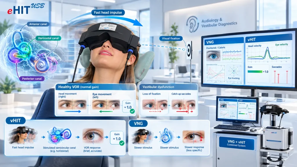 ما هو اختبار دفع الرأس بالفيديو (vHIT) ولماذا يختلف عن VNG